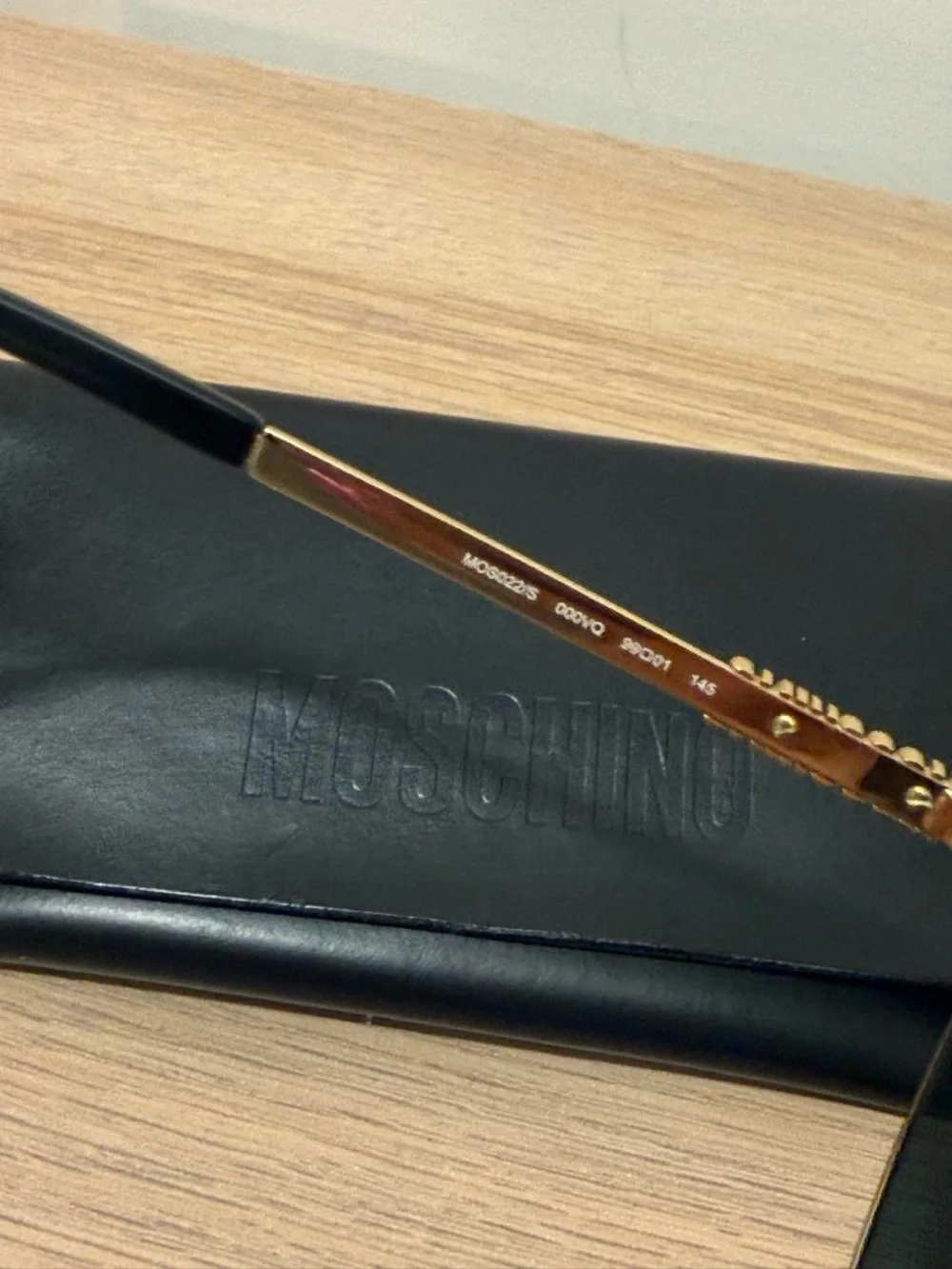 Moschino purple & Gold Logo Bar Sunglasses